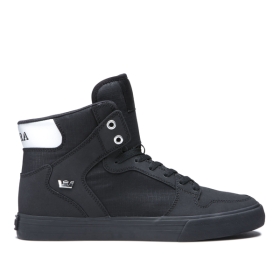 Supra Mens VAIDER Black/Chrome/black High Top Shoes | CA-20182